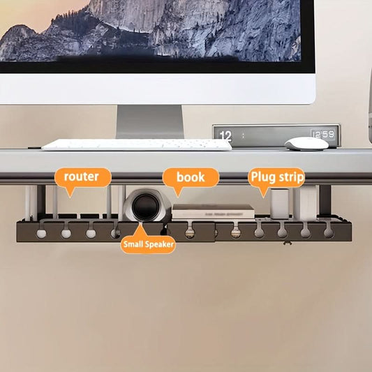 Adjustable Under-Desk Cable Organizer for Clutter-Free Workspaces-Galonda