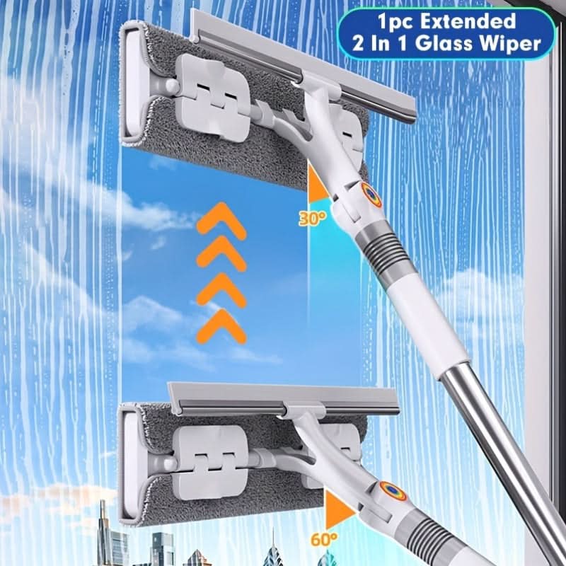 360° Rotating Glass Squeegee with Long Handle-Galonda