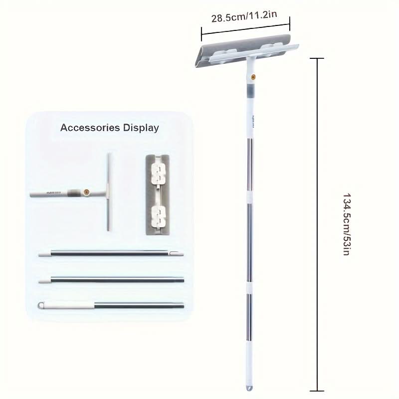 360° Rotating Glass Squeegee with Long Handle-Galonda