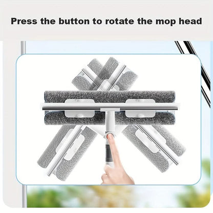 360° Rotating Glass Squeegee with Long Handle-Galonda