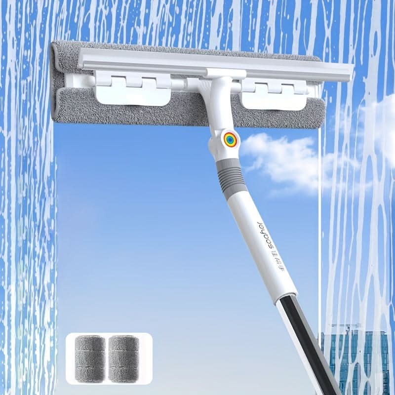 360° Rotating Glass Squeegee with Long Handle-Galonda
