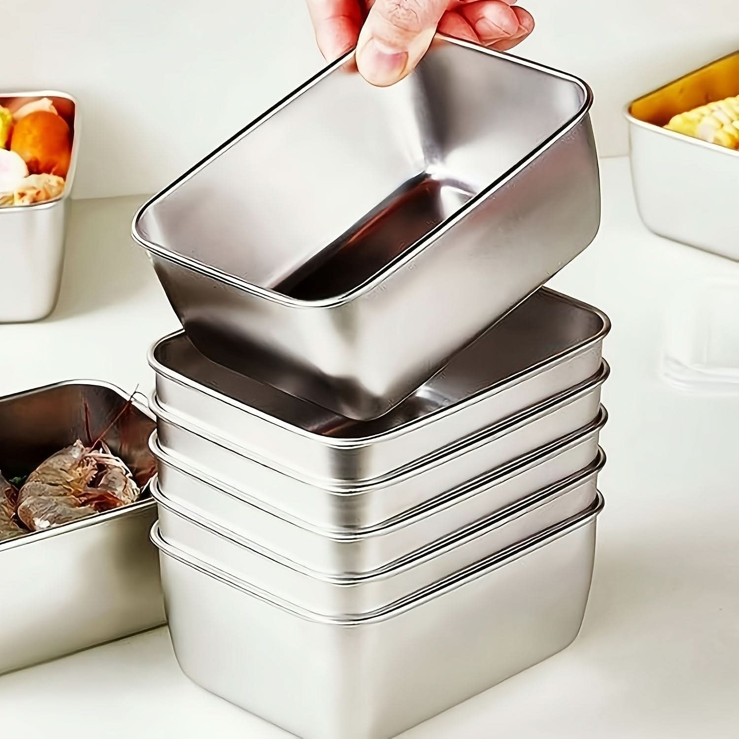 7-Piece Stainless Steel Food Storage Containers Set for Meal Prep-Galonda