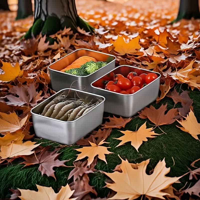 7-Piece Stainless Steel Food Storage Containers Set for Meal Prep-Galonda