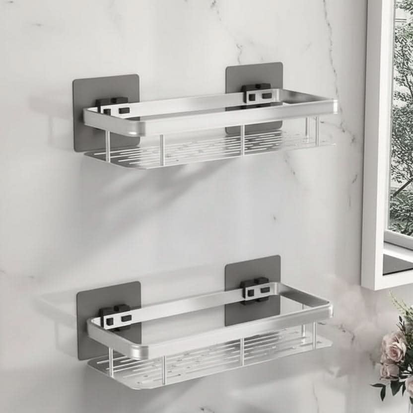Adhesive Bathroom Shelf Easy Storage Shower Organizer-Galonda