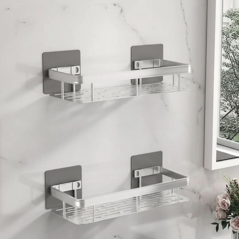Adhesive Bathroom Shelf Easy Storage Shower Organizer-Galonda