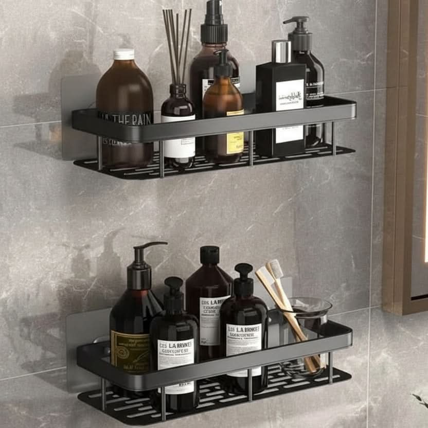 Adhesive Bathroom Shelf Easy Storage Shower Organizer-Galonda