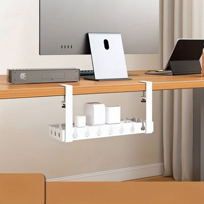 Adjustable Under-Desk Cable Organizer for Clutter-Free Workspaces-Galonda