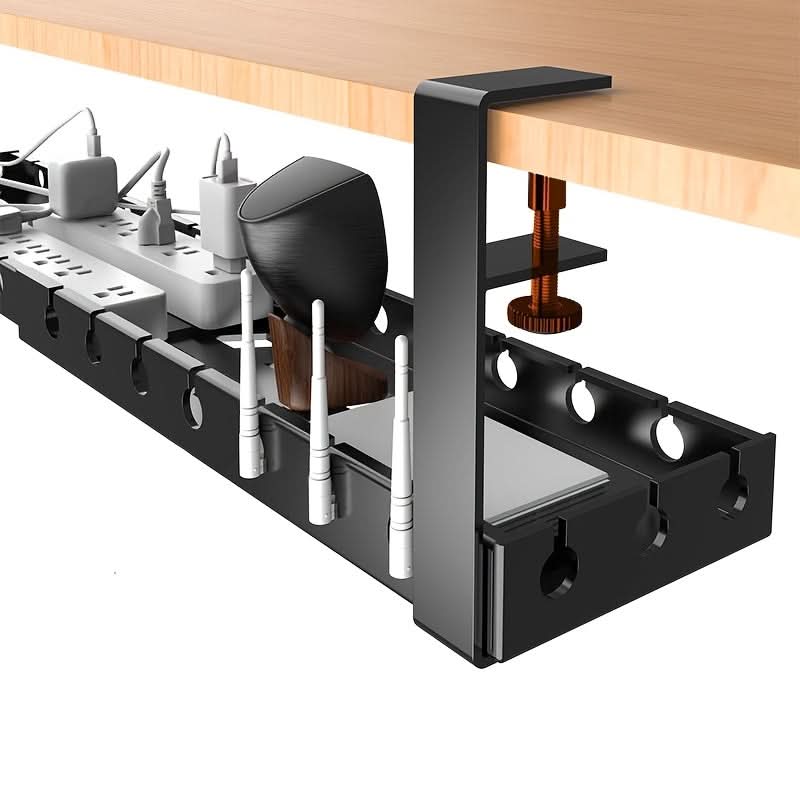 Adjustable Under-Desk Cable Organizer for Clutter-Free Workspaces-Galonda