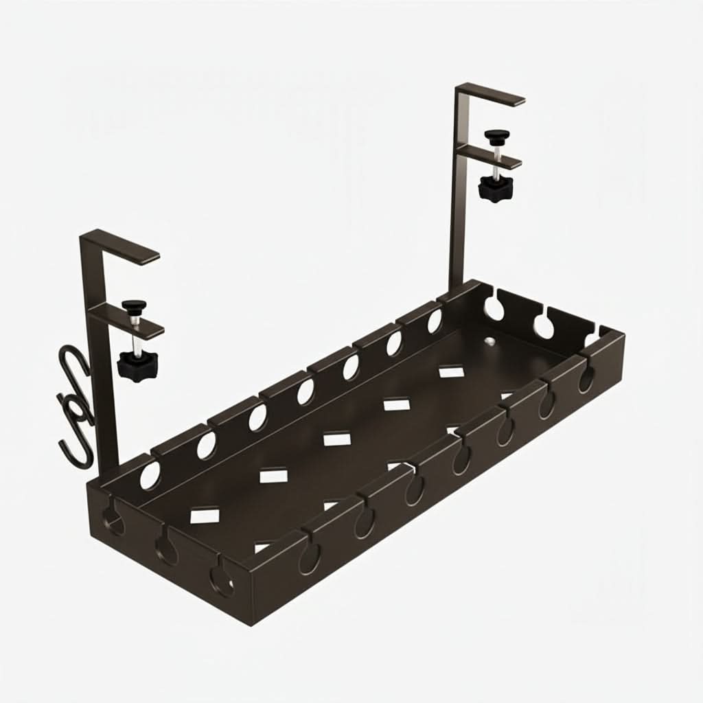Adjustable Under-Desk Cable Organizer for Clutter-Free Workspaces-Galonda