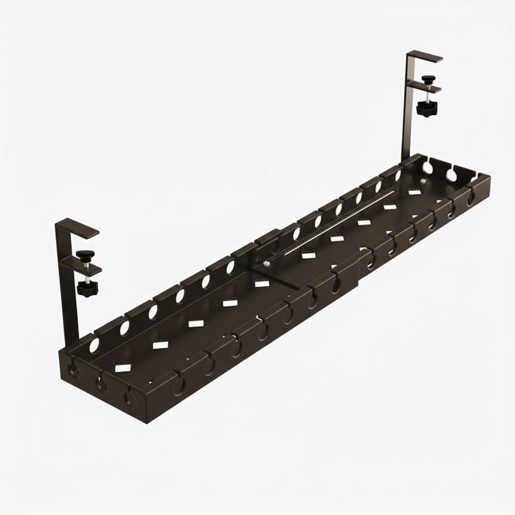 Adjustable Under-Desk Cable Organizer for Clutter-Free Workspaces-Galonda