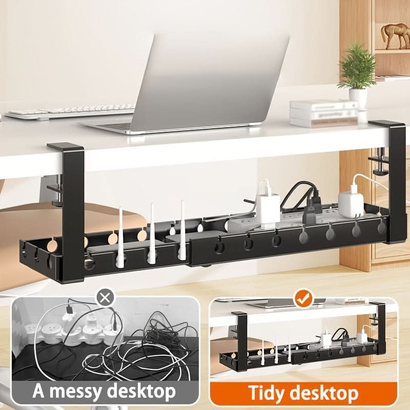 Adjustable Under-Desk Cable Organizer for Clutter-Free Workspaces-Galonda
