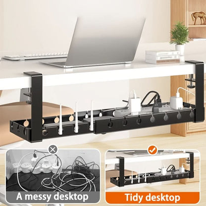 Adjustable Under-Desk Cable Organizer for Clutter-Free Workspaces-Galonda