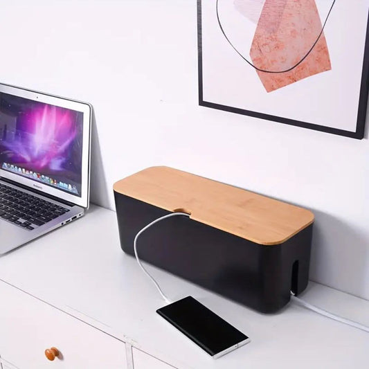 Bamboo Cable Management Box-Galonda