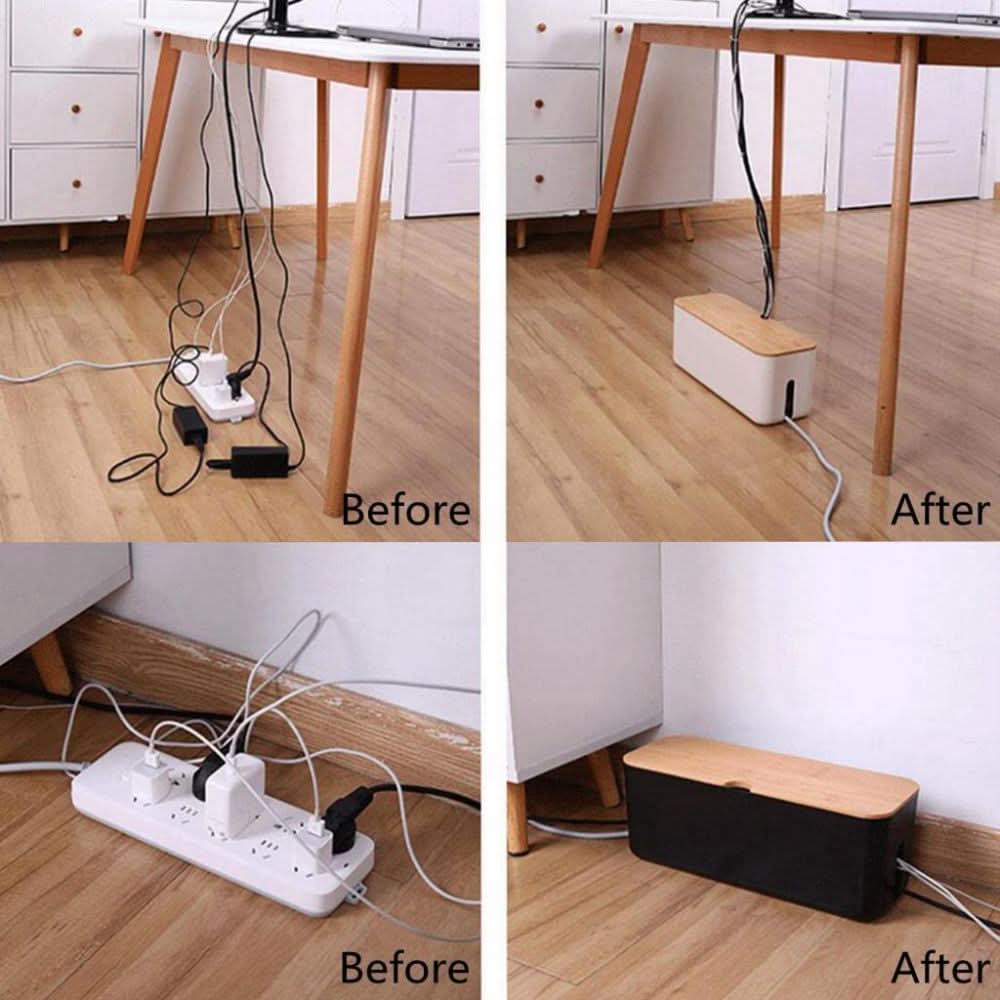 Bamboo Cable Management Box-Galonda