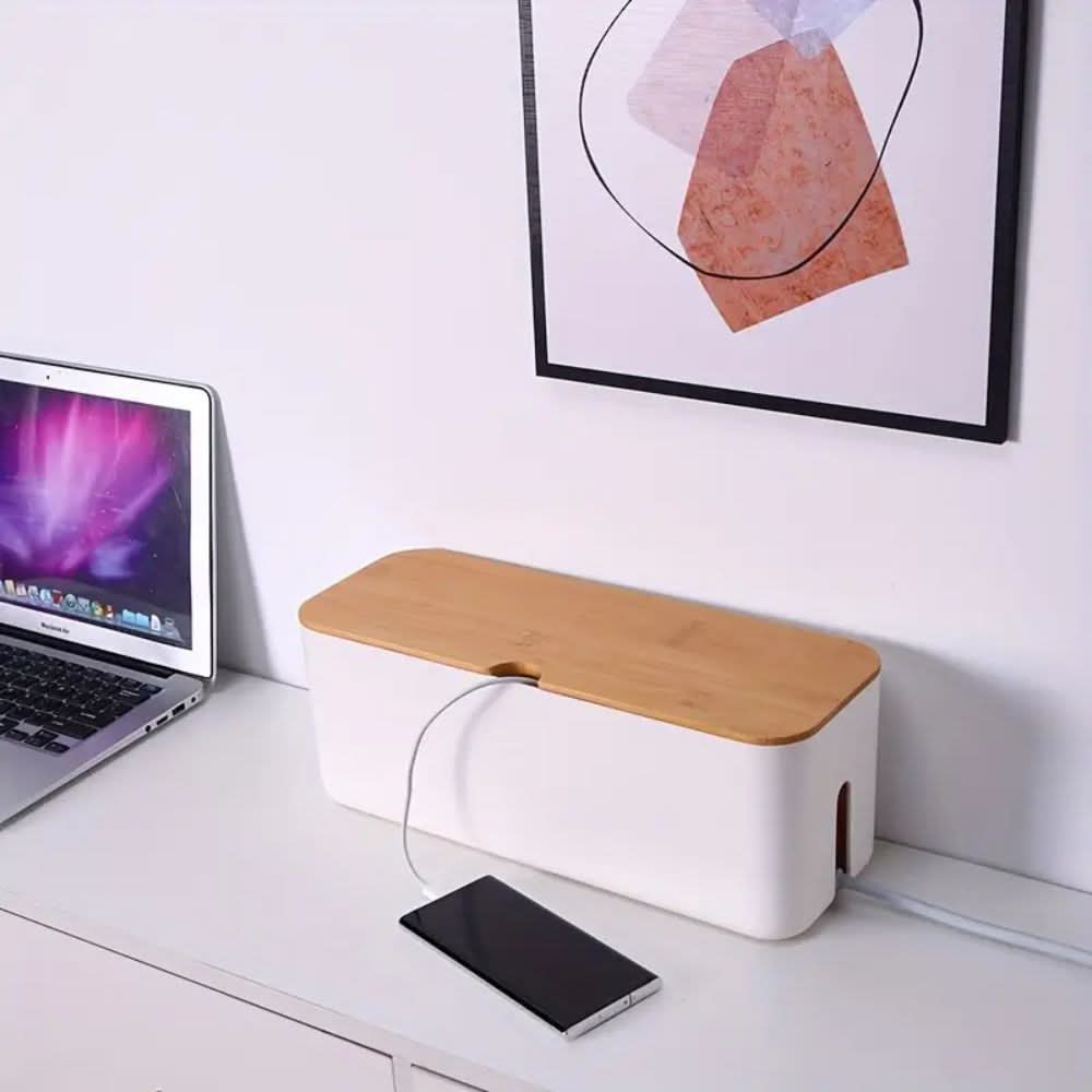 Bamboo Cable Management Box-Galonda