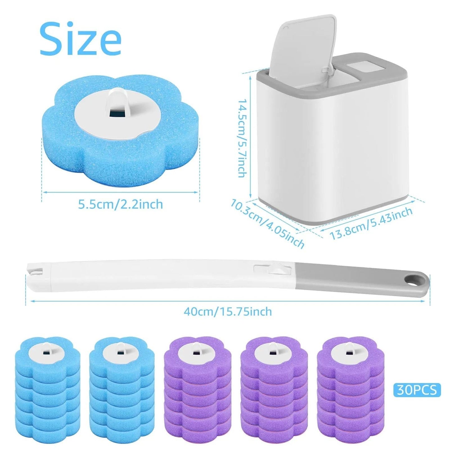 Disposable Toilet Brush Cleaning Kit-Galonda