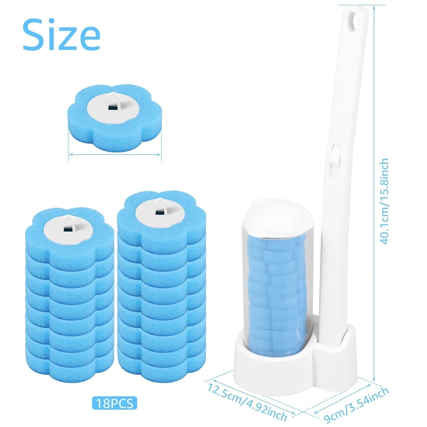 Disposable Toilet Brush Cleaning Kit-Galonda