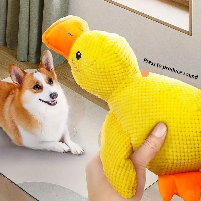 Interactive Plush Dog Toy with Quacking Sound-Galonda