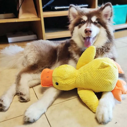 Interactive Plush Dog Toy with Quacking Sound-Galonda