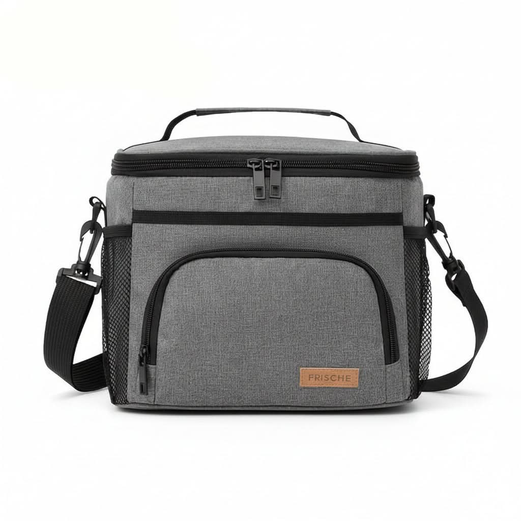 Large Insulated Lunch Tote with Adjustable Strap & Zipper Closure-Galonda