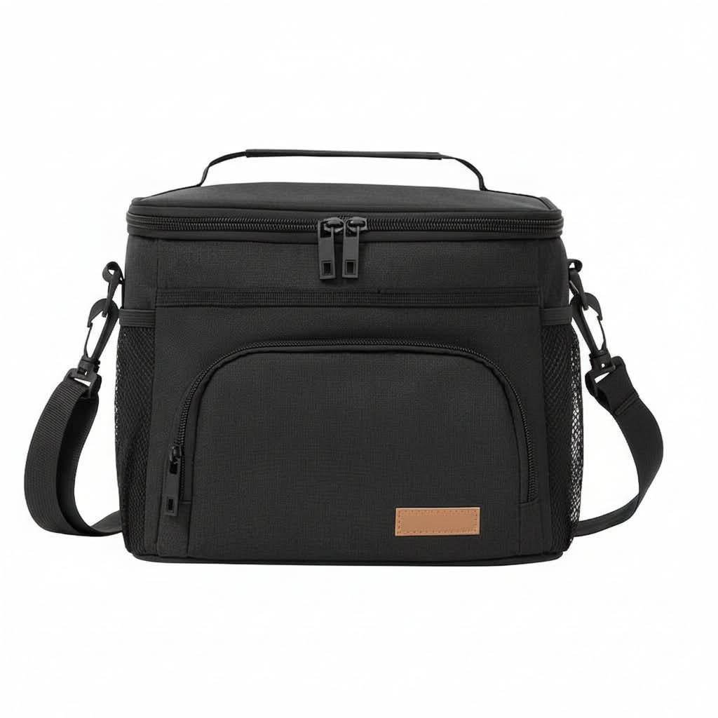 Large Insulated Lunch Tote with Adjustable Strap & Zipper Closure-Galonda