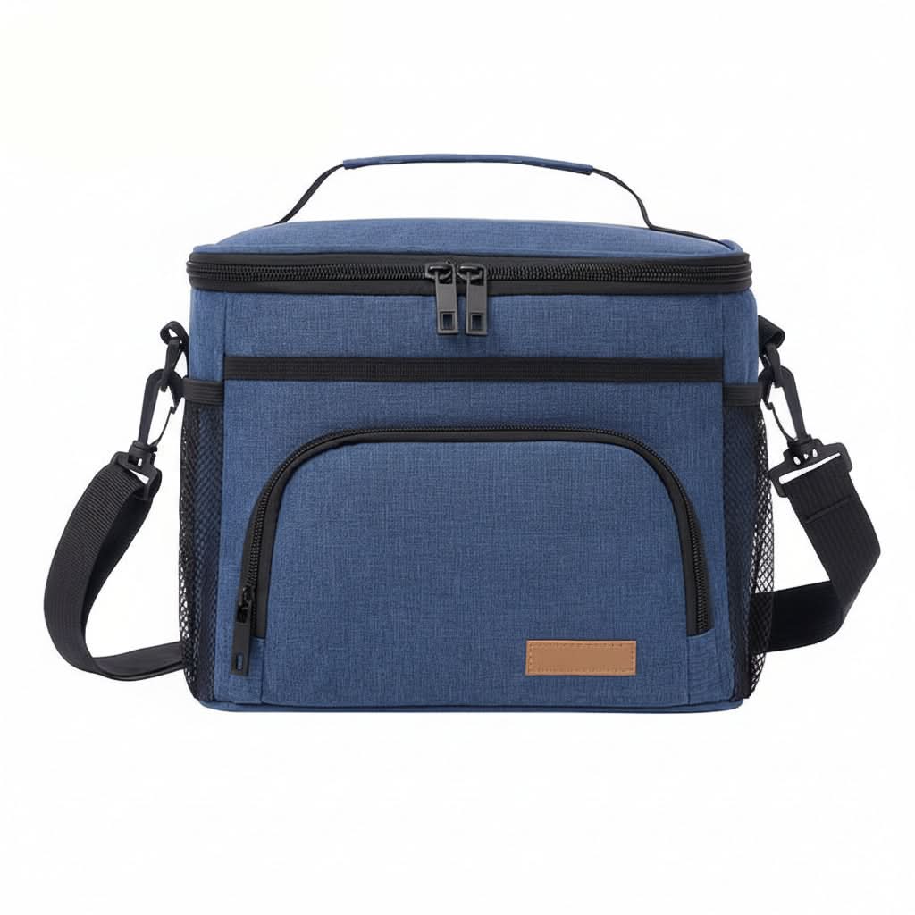 Large Insulated Lunch Tote with Adjustable Strap & Zipper Closure-Galonda