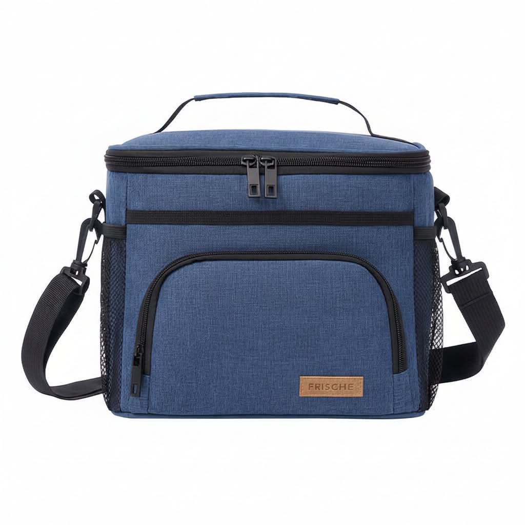 Large Insulated Lunch Tote with Adjustable Strap & Zipper Closure-Galonda