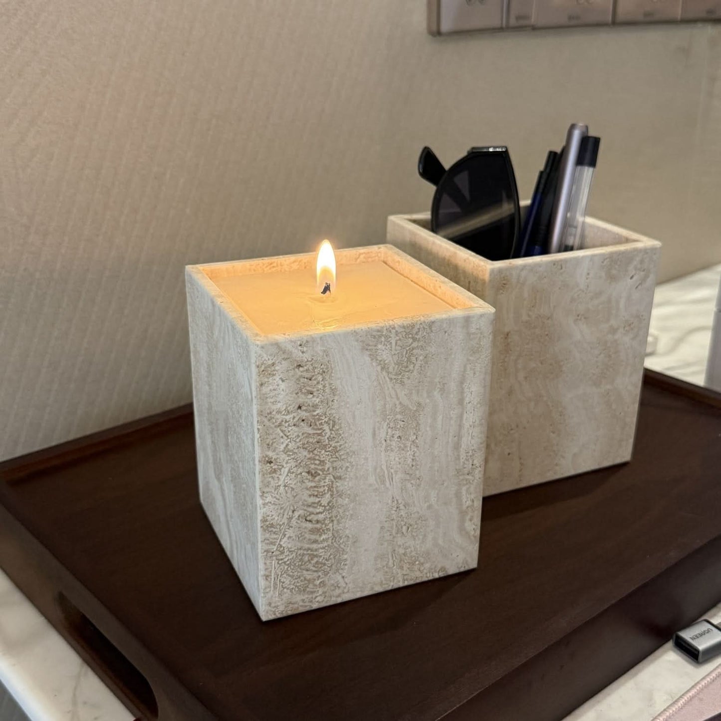 Natural Stone Vanity Organizer-Galonda