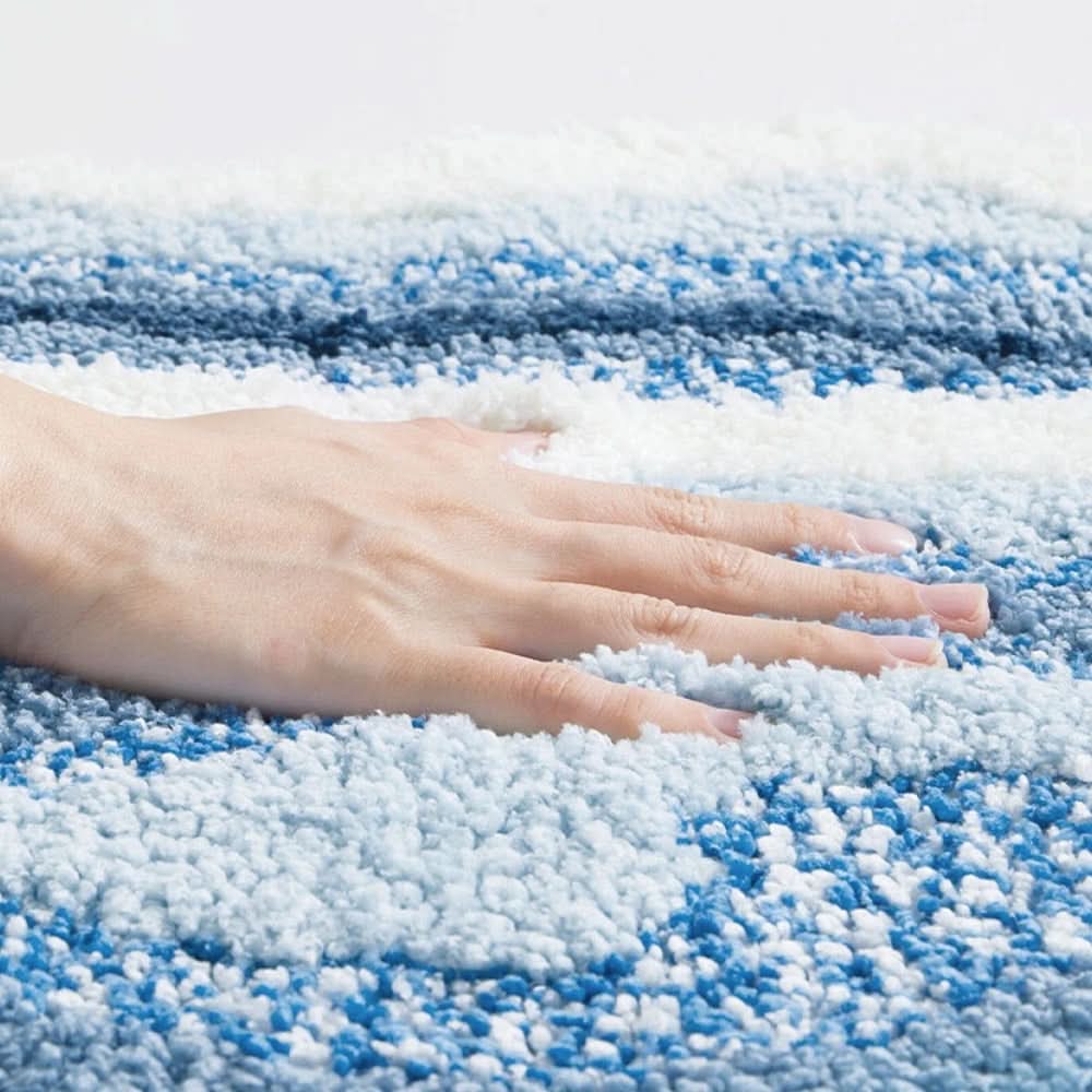 Non-Slip Bath Mat with Seaside Footprint Design for Bathroom Rugs-Galonda