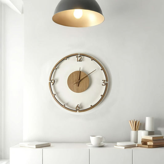 Nordwood 30 cm Minimalist Wooden Acrylic Wall Clock-Galonda
