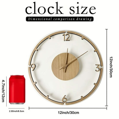 Nordwood 30 cm Minimalist Wooden Acrylic Wall Clock-Galonda