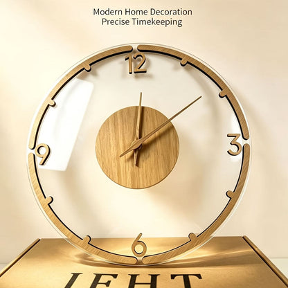 Nordwood 30 cm Minimalist Wooden Acrylic Wall Clock-Galonda
