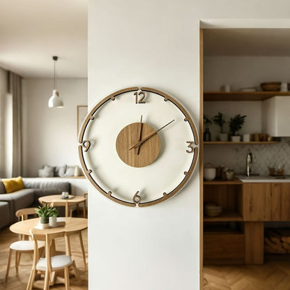 Nordwood 30 cm Minimalist Wooden Acrylic Wall Clock-Galonda