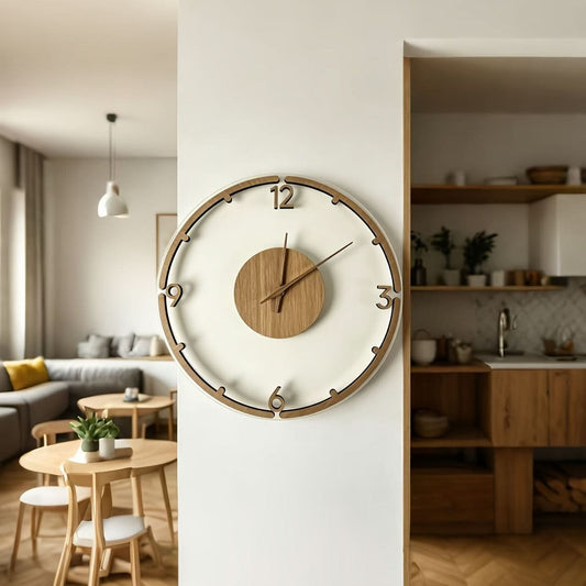 Nordwood 30 cm Minimalist Wooden Acrylic Wall Clock-Galonda