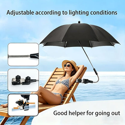Portable Beach Chair Umbrella with 360° Adjustable Rotation-Galonda