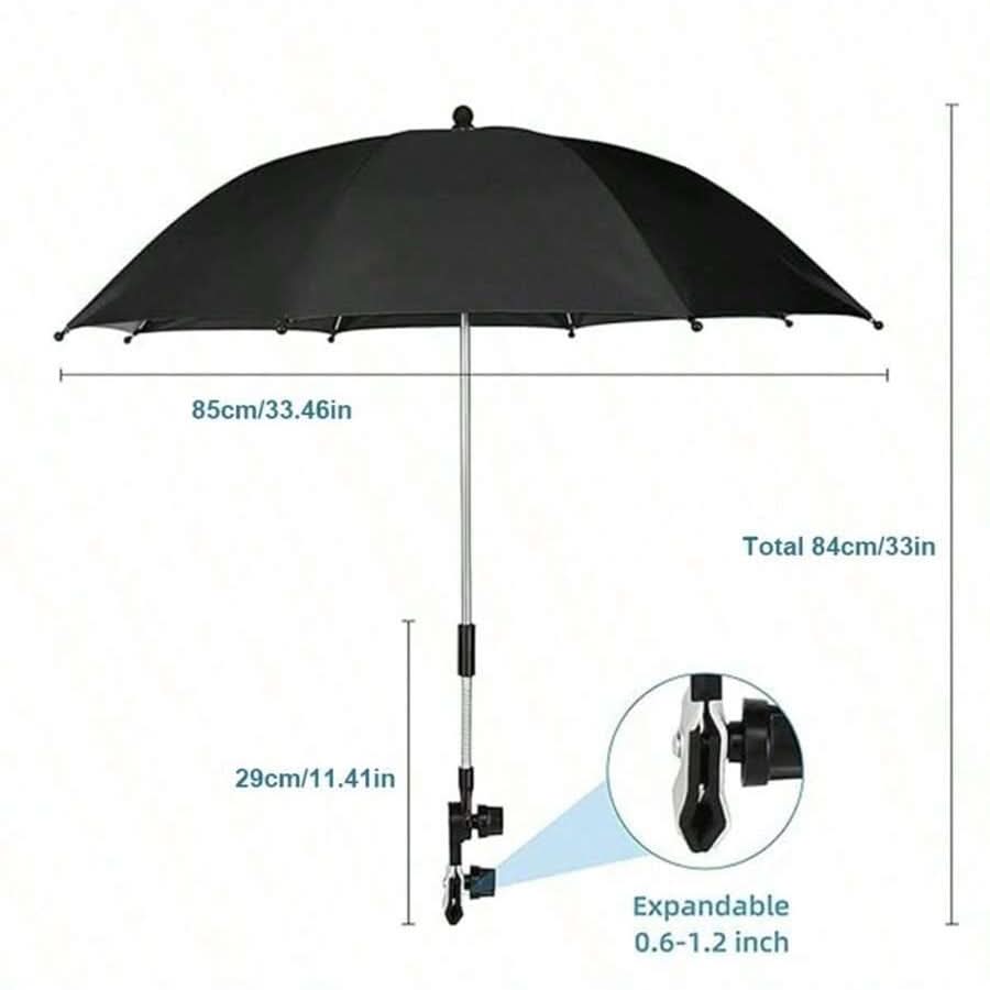 Portable Beach Chair Umbrella with 360° Adjustable Rotation-Galonda