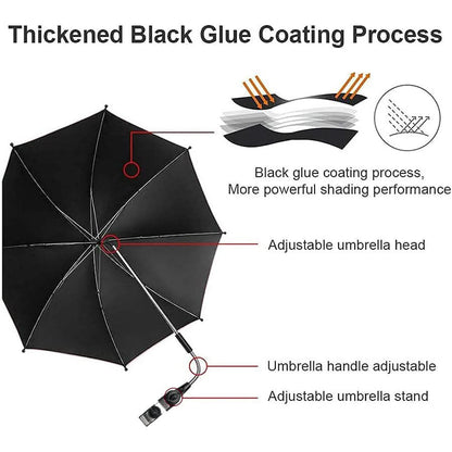 Portable Beach Chair Umbrella with 360° Adjustable Rotation-Galonda