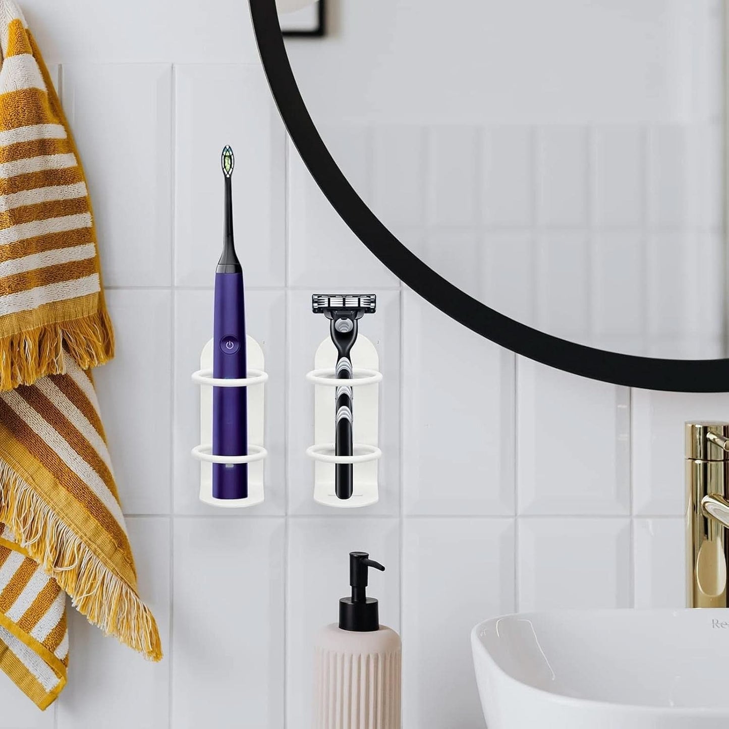 Space-Saving Steel Holder for Organized Bathroom Storage-Galonda