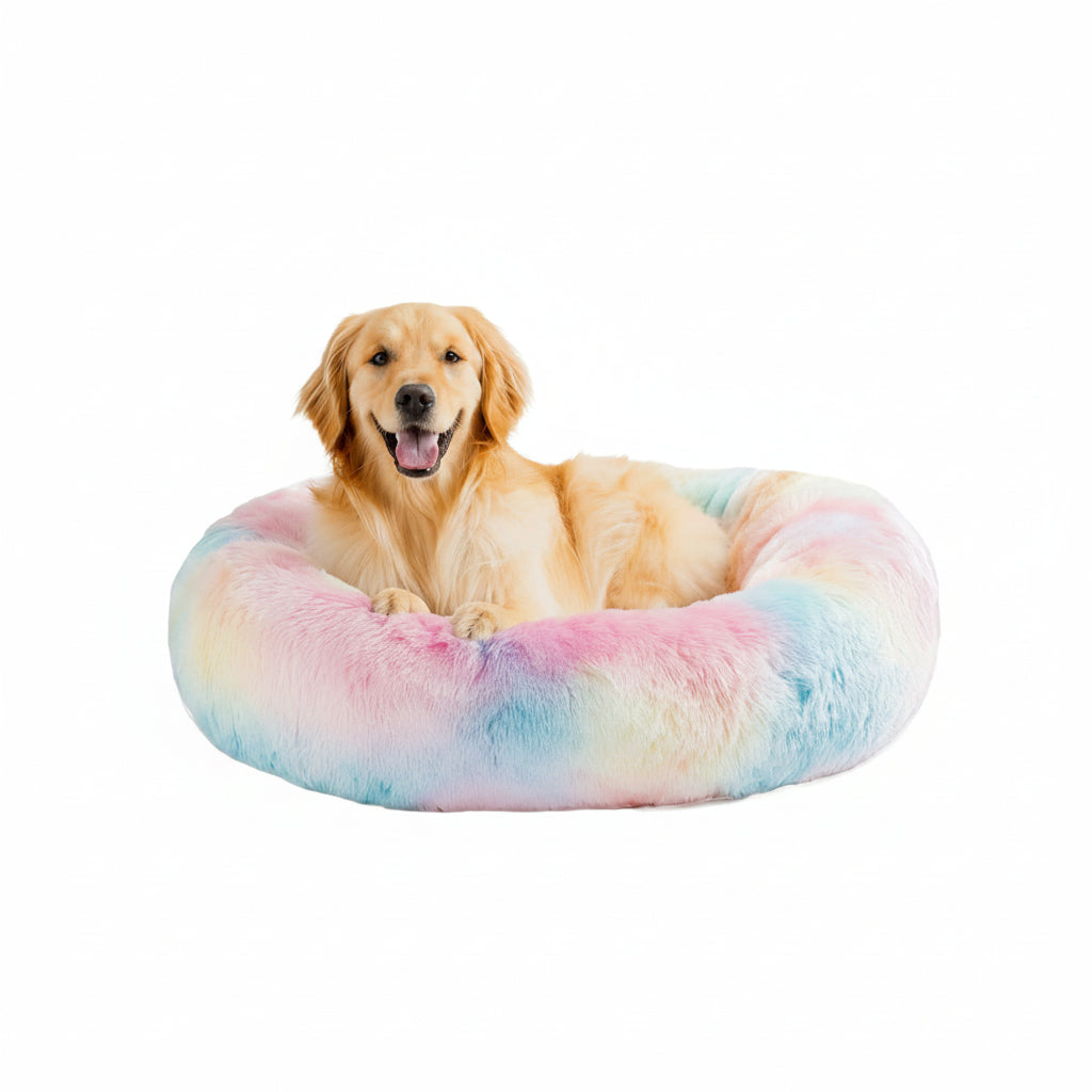 Ultra-Soft Faux Fur Donut Pet Bed for Dogs & Cats-Galonda