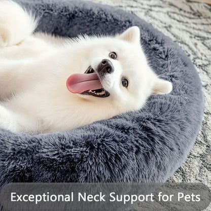 Ultra-Soft Faux Fur Donut Pet Bed for Dogs & Cats-Galonda