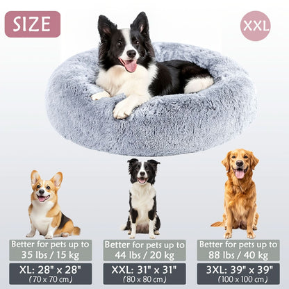 Ultra-Soft Faux Fur Donut Pet Bed for Dogs & Cats-Galonda